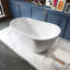 59" Freestanding Soaking Acrylic Bathtub