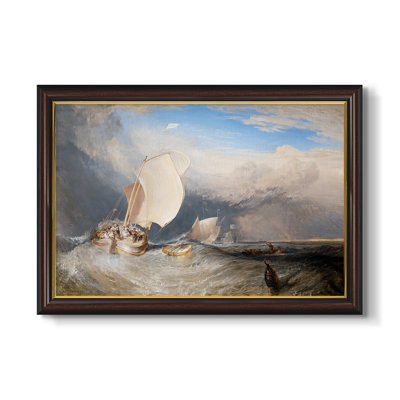Bateaux de pêche avec des hucksters marchant pour le poisson, 1837-1838-J.M.W. Turner - Toile encadrée sur mesure