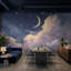 Décoration murale amovible lune ciel céleste-316405090-316405092