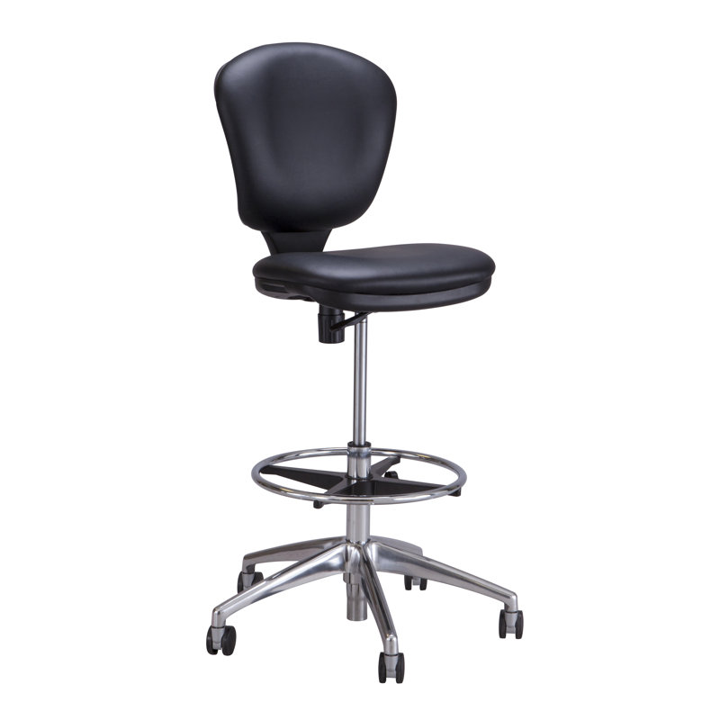 Chaise de dessinateur Metro Collection, Vinyle noir