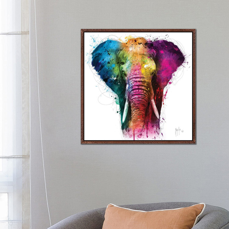 Africa Pop 1 Piece Floater Frame Wall Art on Canvas, 66.04 cm H x 66.04 cm W, Classic Wood