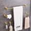 Ensemble d'accessoires de quincaillerie de salle de bain 5 pièces Brusehd Gold, 5 pièces, 23,6 po