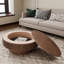Table basse ronde avec rangement, table centrale