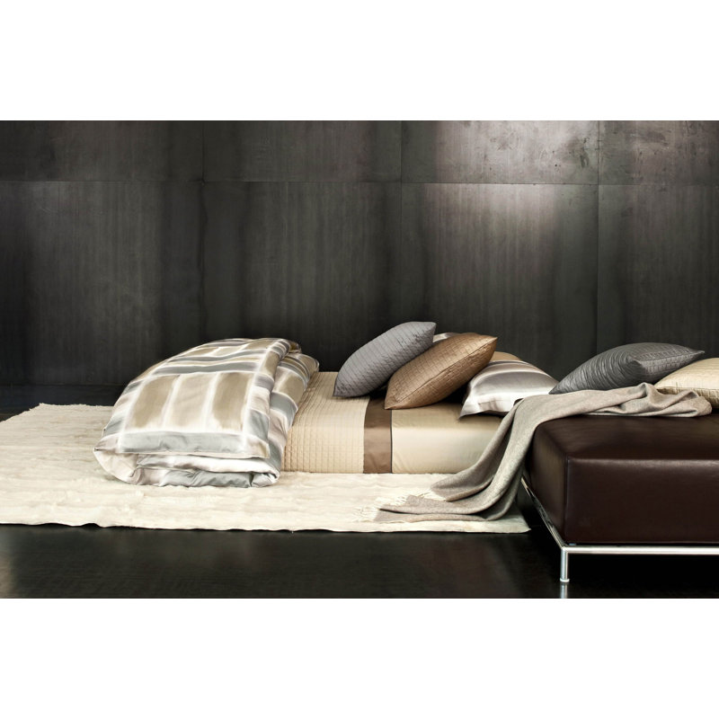 Gouache Sateen Duvet Cover, King Duvet Cover, Taupe