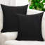 Reseta Indoor / Outdoor Black Square Throw Cushion Cover Pack of 4