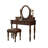 39.37"American-style solid wood brown dressing table with mirror