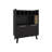 Vance 40" High Bar Cabinet with Six Bottle Cubbies, Two Double Door Cabients, Four Shelves, Living Room, Wine Rack, Liquoar Cabient Dark Wengue