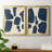"Blue Pieces I" Painting Print Set Designed by J Paul -1883637717-1883637718