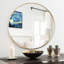 Miroir de salle de bain rond 24 po avec cadre en métal doré (W2203P182026)-947898135