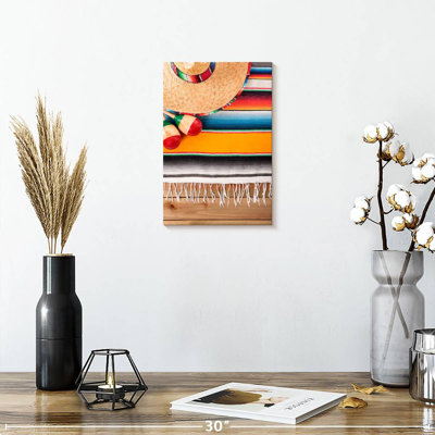 Abarca Sombrero Serape And Maracas