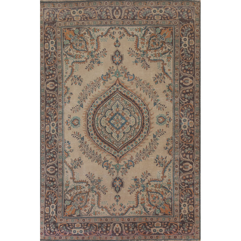 Distressed Wool Traditional Area Rug 7x10