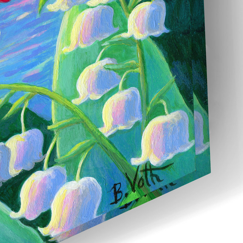 «Morning Glory» par Bridget Voth, art en verre acrylique, H 16 po x l 24 po x P 0,2 po