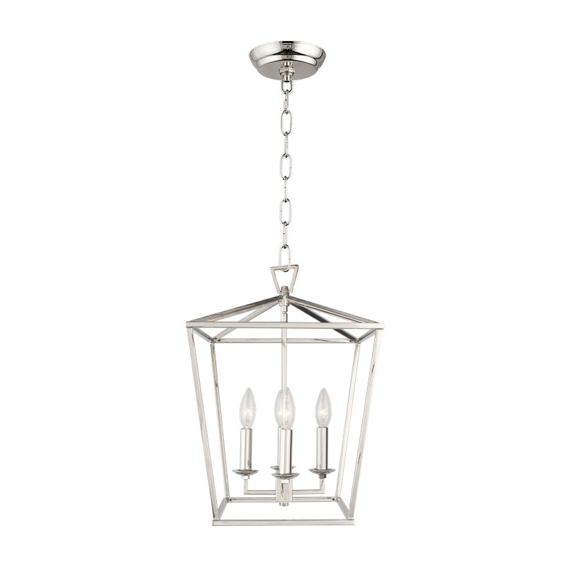 Luminaire suspendu géométrique à 4 lumières Atis, Chrome