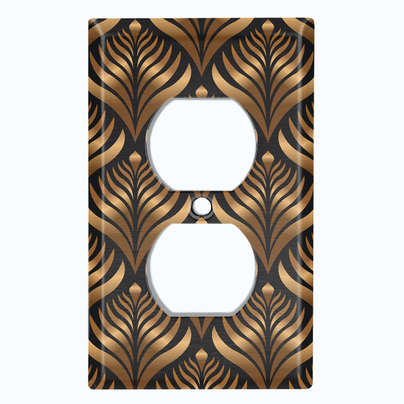 Patterned 1 - Gang Toggle Light Switch Standard Wall Plate