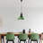 Elegant Adjustable Chandelier, Green Metal Body, 16.1 in Diameter x 15.7 in Height | Adjustable 17.7 - 51.2 in Total Height | E27 Socket, Max 40W | Perfect for Dining Rooms & Living Spaces, Stylish & Functional Design-667402594