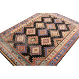 Distressed Homage Hand Knotted Wool Geometric Area Rug