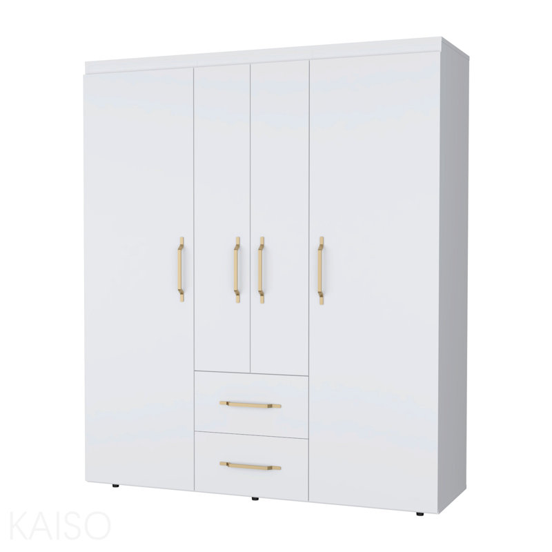 Armoire blanche 2 portes tout-en-un