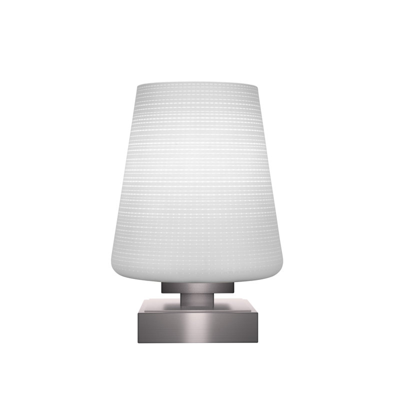 Lampe d'appoint avec verre 6 po Aneka, Graphite, Blanc