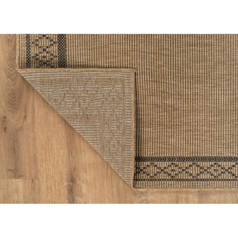 Indoor Outdoor Area Rug, Beige, Rectangle 8' x 10'