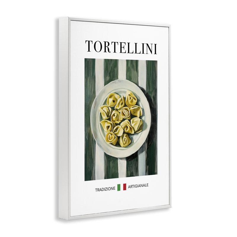 Giclée traditionnelle de pâtes Tortellini, design par Andreas Magnusson, H 24 po x l 16 po