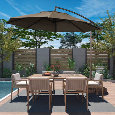 11 pi. Parasol d'extérieur en porte-à-faux
