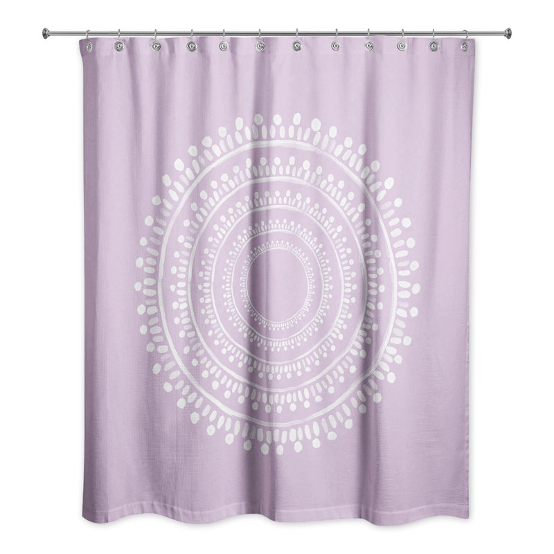 Rideau de douche simple Ayodeji, Mauve