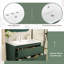 Meuble-lavabo mural 30 po avec lavabo en résine, armoire de rangement flottante avec 2 tiroirs, armoire de salle de bain en bois massif