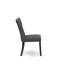 Ensemble de meubles de salle à manger 7 pièces comprenant une table de salle à manger rectangulaire avec pieds en X et 6 chaises parsons Gotham en tissu de lin foncé, noir brossé-1879056511-1879056510-1879056507