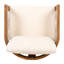Chaises d'appoint durables en bois d'acacia, conception de baignoire élégante, oasis extérieure moderne