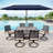 Leonard 6 - Person Patio Dining Set with Rectangular Table , Cushions Included