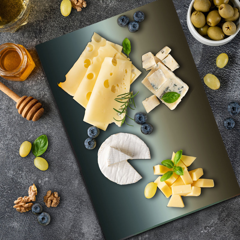 Ambesonne Ombre Cutting Board Large Size Brown and Grey Pattern Brown Grey