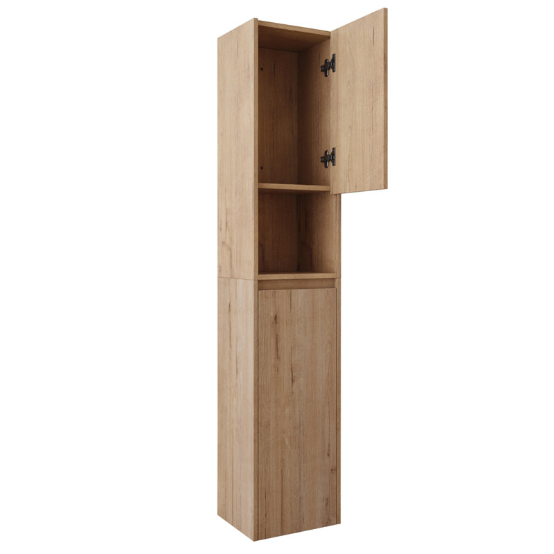 Armoire murale de salle de bain moderne 12 "avec charnières à fermeture en douceur, 2 portes et 1 tablette - conception peu encombrante