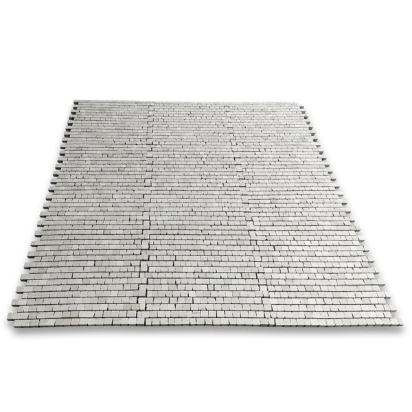 Moleanos 11" x 12" Marble Grid Mosaic Wall & Floor Tile