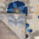 Ciann Floral Blue/Gray Indoor/Outdoor Area Rug
