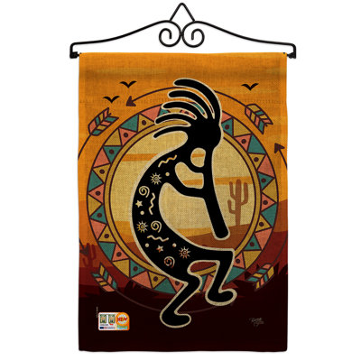 Drapeau de jardin 19 x 13 po Warby Kokopelli