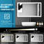 Miroir lumineux DEL pour salle de bain, désembuage 5 minutes, reflet Full HD, fixation murale-77748215