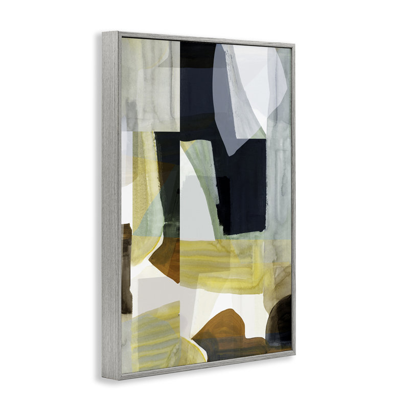 Art abstrait giclée encadrée brossée par cartissi, Estampe numérique Farmhouse, H 18 po x l 12 po