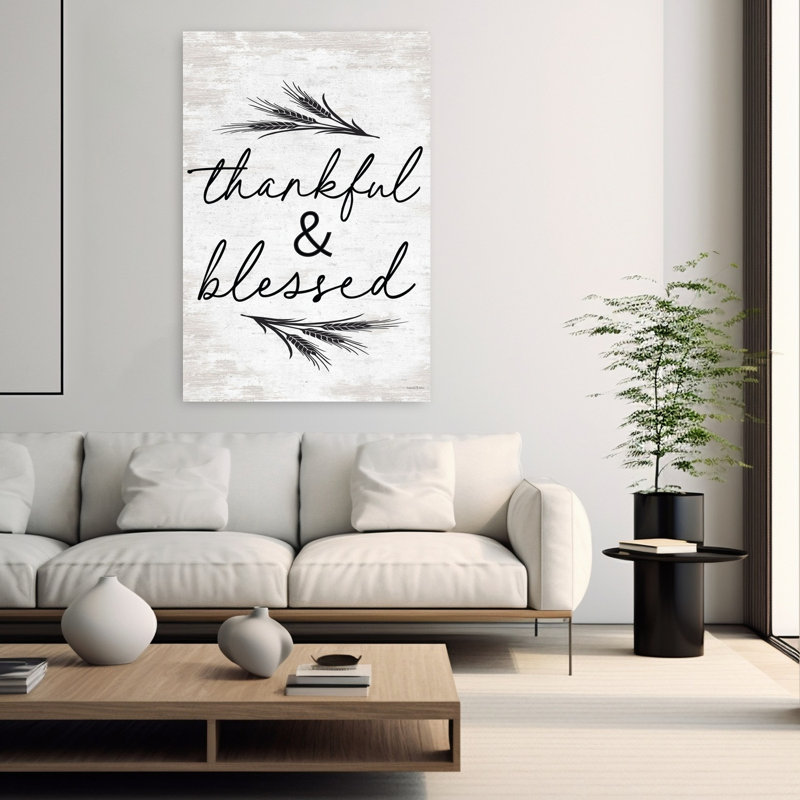 «Thankful Blessed», art contemporain abstrait, H 60 po x l 40 po