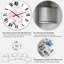 Bouquet d'hiver en fleurs pastel I - Horloge murale traditionnelle-1197845398