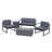 Naveen 4 - Person Patio Conversation Set with Cushions-32515914