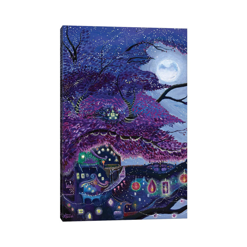 My Purple Dream by Jahna Vashti - Wrapped Canvas Painting, 101.6 cm H x 66.04 cm W x 1.91 cm D