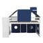 Lit mezzanine double avec tour et tente-1658402725