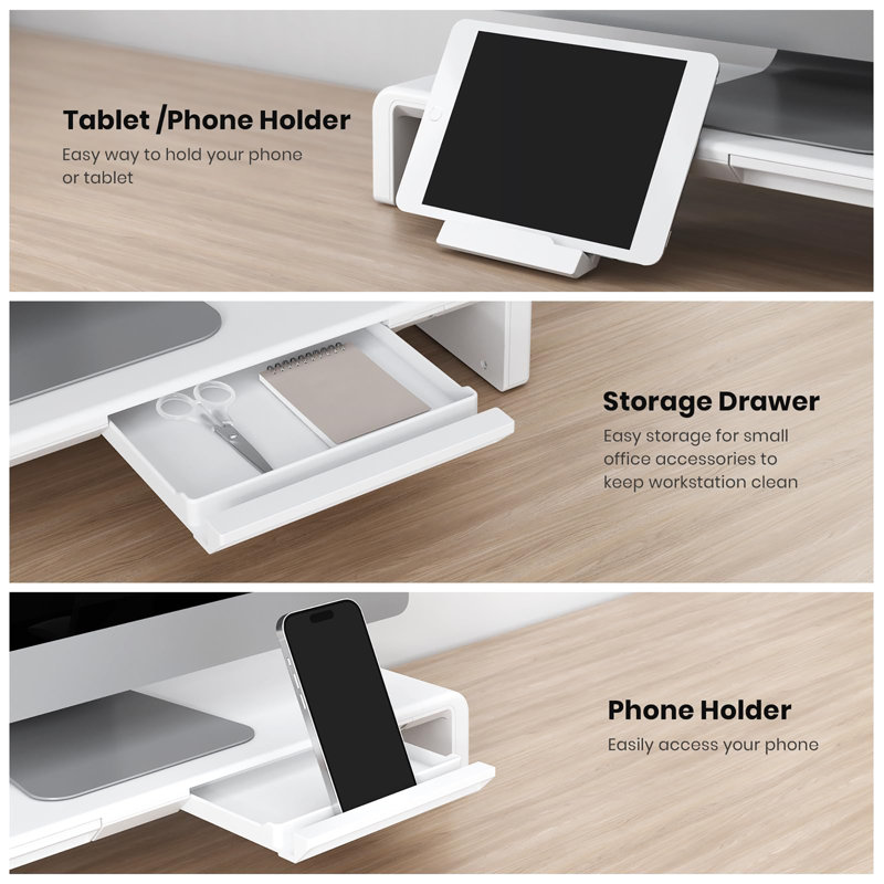 Monitor Stand, White