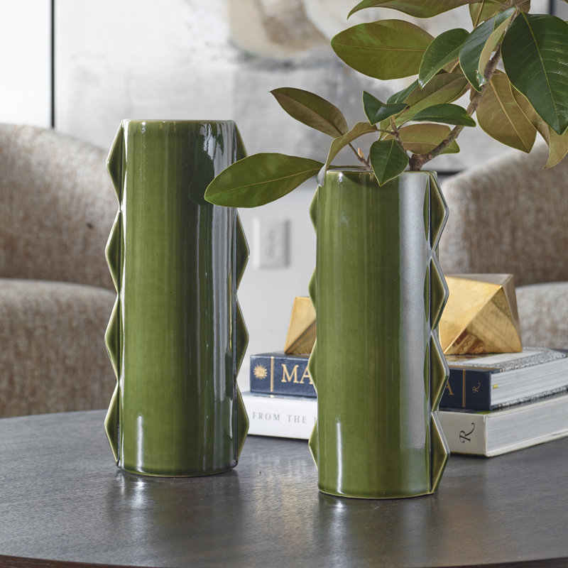 Vases méandres verts, ensemble / 2