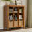 Artisan 48"H Solid Wood Transitional 9-Cube Bookcase with Fixed Shelves and Tapered Legs-374410786-305591153