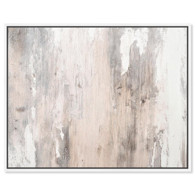 Art Remedy Muted Neutral Art Canvas Striated Texture I