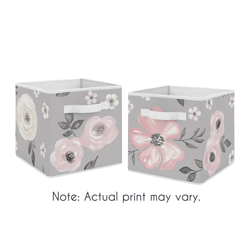 Floral Fabric Bin Set