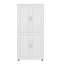 High Storage Cabinet Bathroom Organizer With 4 Doors And Adjustable Shelving For Bathroom Office Lounge