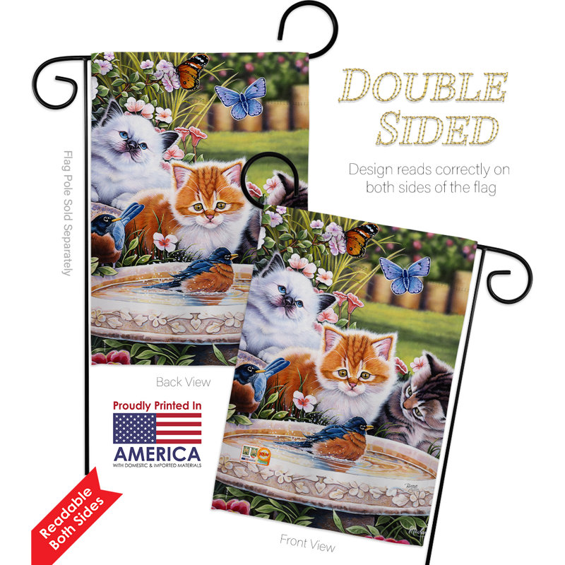 Double Sided 18.5'' H x 13'' W Polyester Animal Flag Set