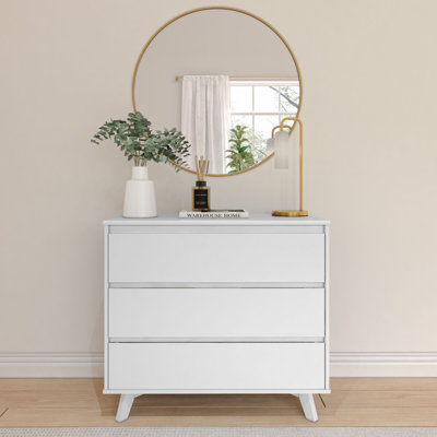 Plank+Beam Scandinavian 3-Drawer Dresser , White
